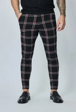 Pantalon habillé à carreaux
