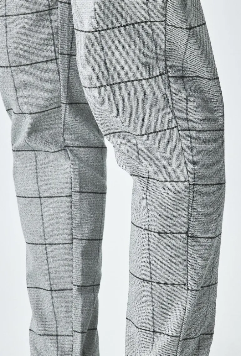 Pantalon habillé à carreaux
