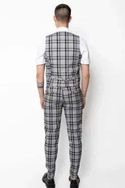 Pantalon habillé à carreaux