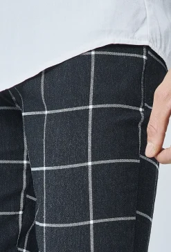 Pantalon habillé à carreaux