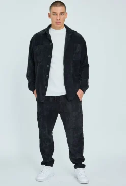 Pantalon jogger cargo cotelé