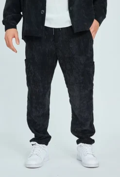 Pantalon jogger cargo cotelé