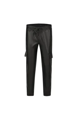 Pantalon jogger cargo similicuir