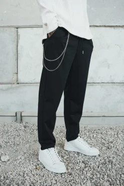Pantalon jogger habillé avec chaine