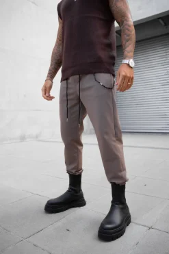 Pantalon jogger habillé avec chaine
