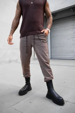 Pantalon jogger habillé avec chaine