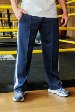 Pantalon jogging large à bandes