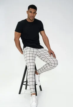 Pantalon tendance à carreaux