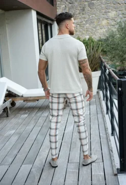 Pantalon tendance à carreaux