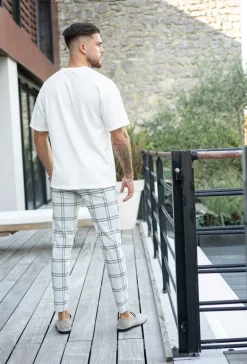 Pantalon tendance à carreaux