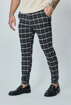 Pantalon tendance à carreaux