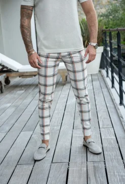 Pantalon tendance à carreaux