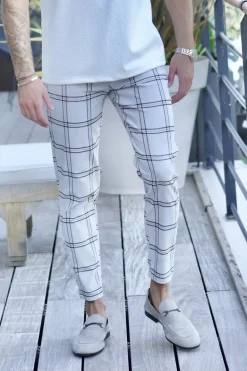 Pantalon tendance à carreaux