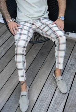 Pantalon tendance à carreaux