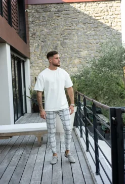 Pantalon tendance à carreaux