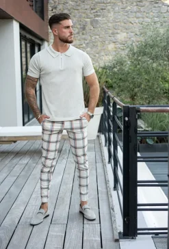 Pantalon tendance à carreaux