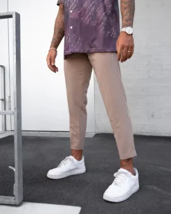 Pantalon tendance coupe slim décontracté