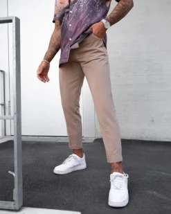 Pantalon tendance coupe slim décontracté