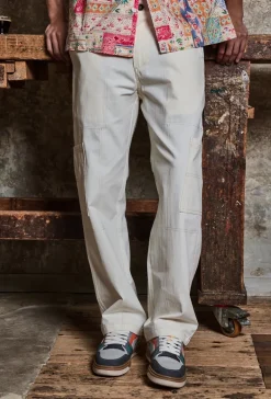 Pantalon uni surpiqué