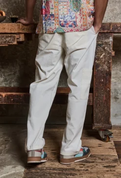 Pantalon uni surpiqué