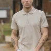 Polo à manches courtes avec col zippé