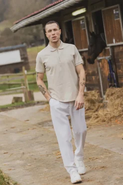 Polo à manches courtes avec col zippé