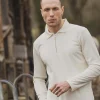 Polo à manches longues avec col zippé