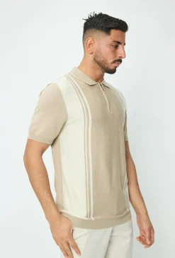 Polo à rayures latérales