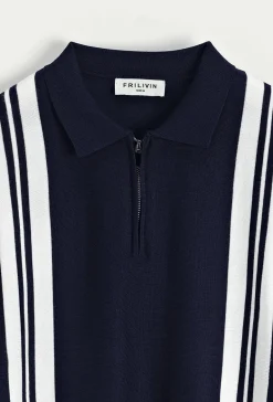Polo à rayures latérales