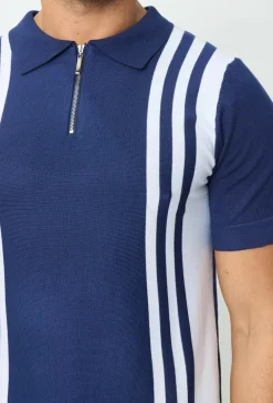 Polo avec détail à rayure