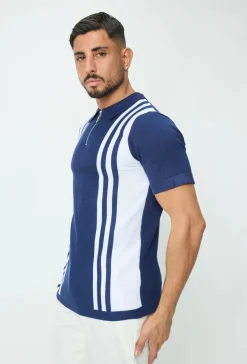 Polo avec détail à rayure