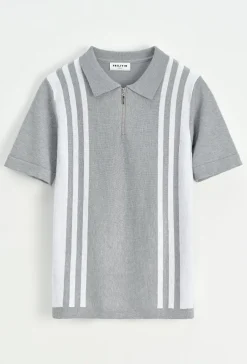 Polo avec détail à rayure
