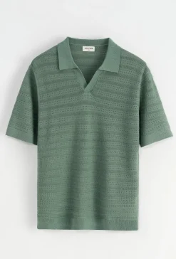 Polo basique col ouvert à revers