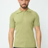 Polo effet rayé uni