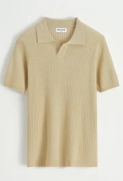 Polo effet rayé uni