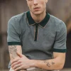 Polo en maille à manches courtes