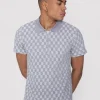 Polo manches courtes à motif carreaux