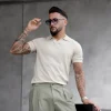 Polo manches courtes uni en maille