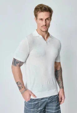 Polo manches courtes uni en maille