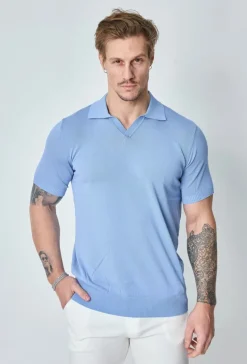 Polo manches courtes uni en maille