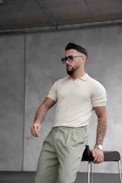 Polo manches courtes uni en maille