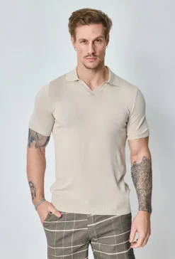 Polo manches courtes uni en maille