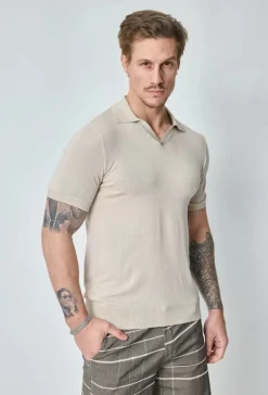 Polo manches courtes uni en maille