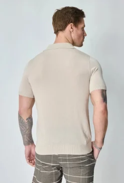 Polo manches courtes uni en maille