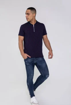 Polo manches courtes zipé