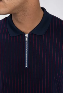 Polo manches courtes zipé