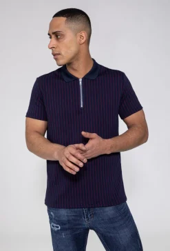 Polo manches courtes zipé