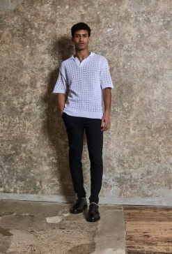 Polo troué manches courtes