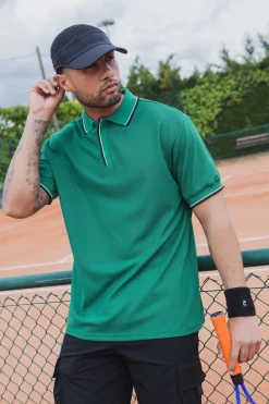 Polo uni à manches courtes