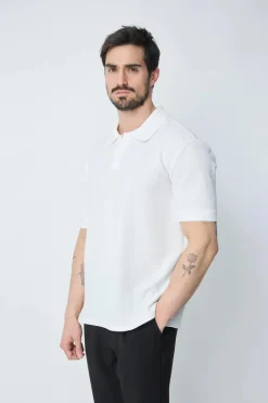 Polo uni à manches courtes